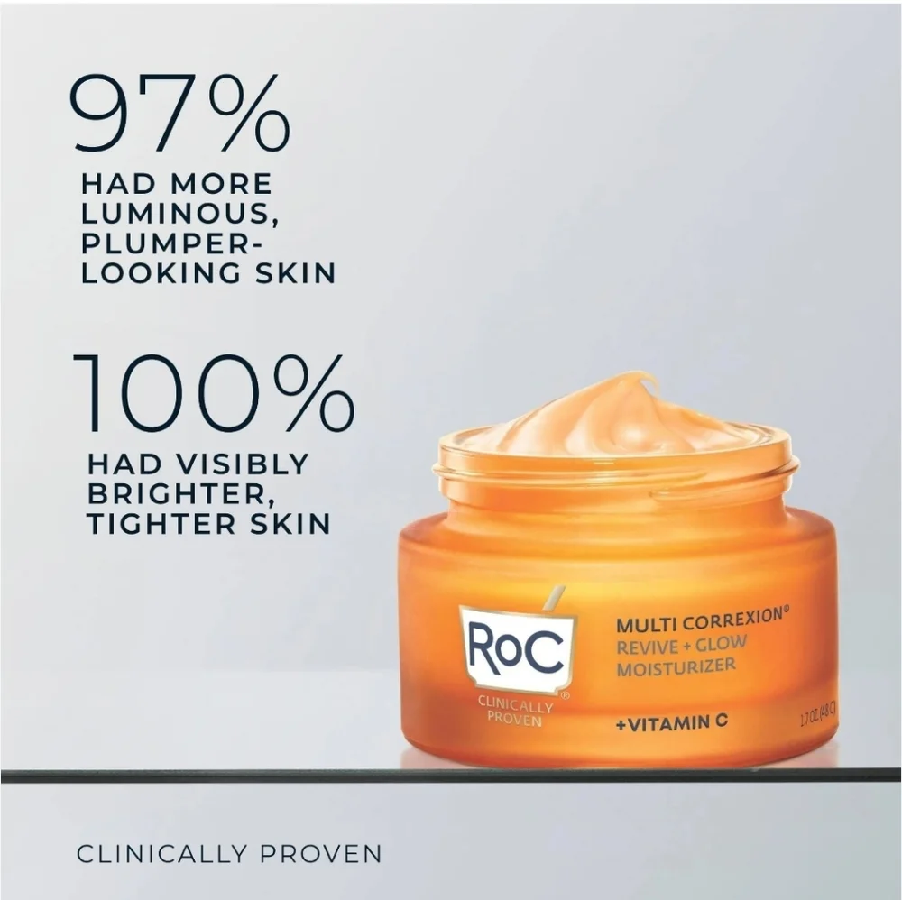 RoC Multi Correxion Revive + Glow Gel Vitamin C Cream 1.7 oz NIB